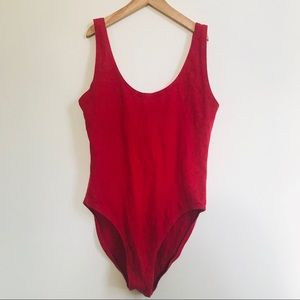 Agnes B. Paris Vintage Red Bodysuit